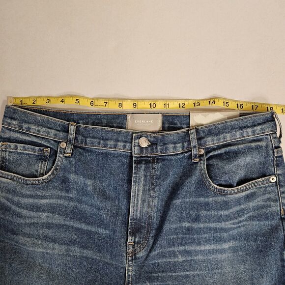 NWT Everlane Women's The Cheeky Jean High Rise Low Stretch 33 Regular Raw Hem - Picture 7 of 8